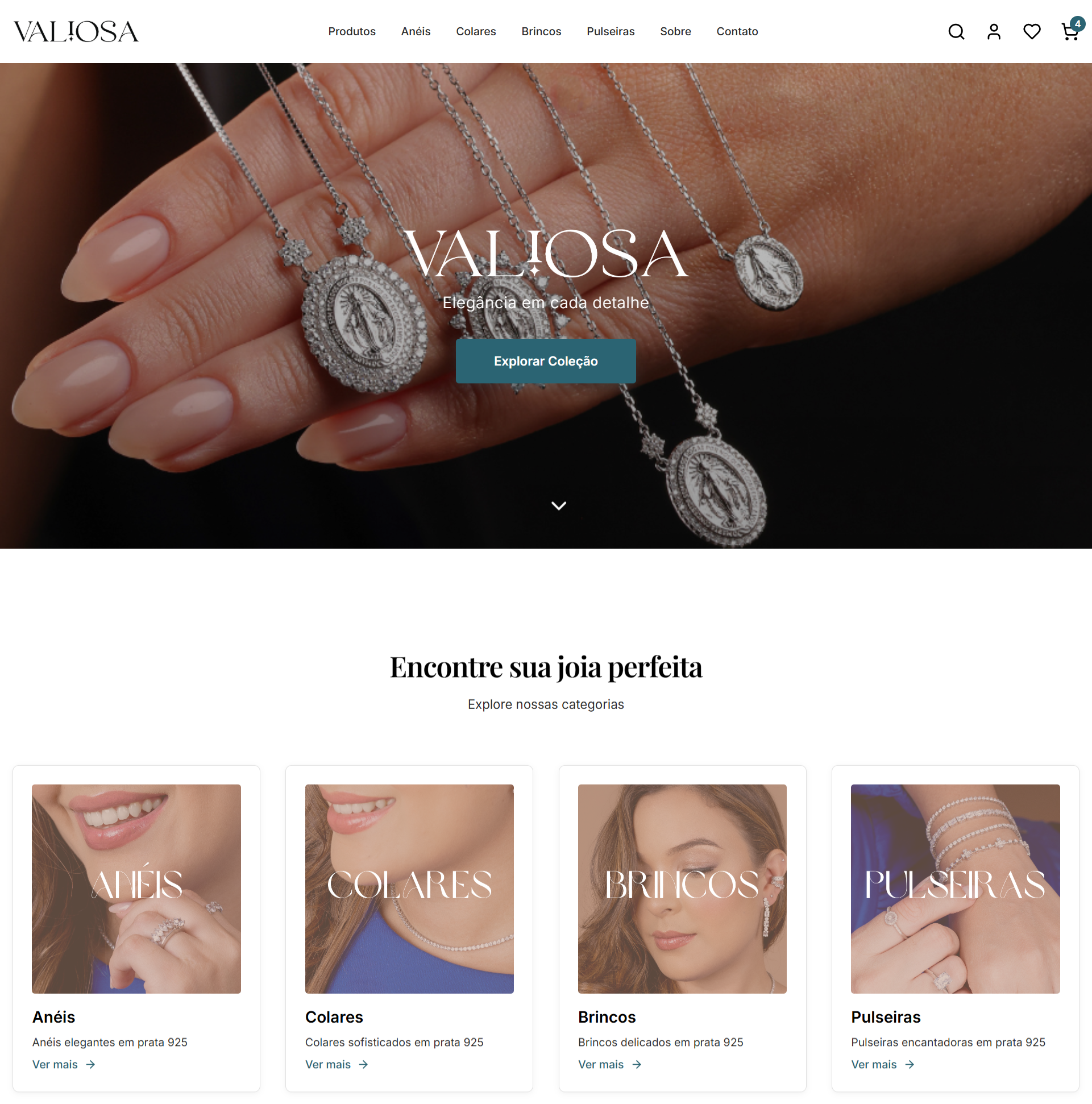 Valiosa Joias - E-commerce